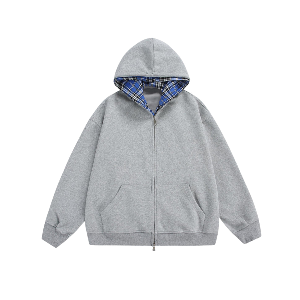 CHEQUERED LINE – ZIP HOODIE
