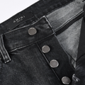 Amr Staggered Red Logo Jeans