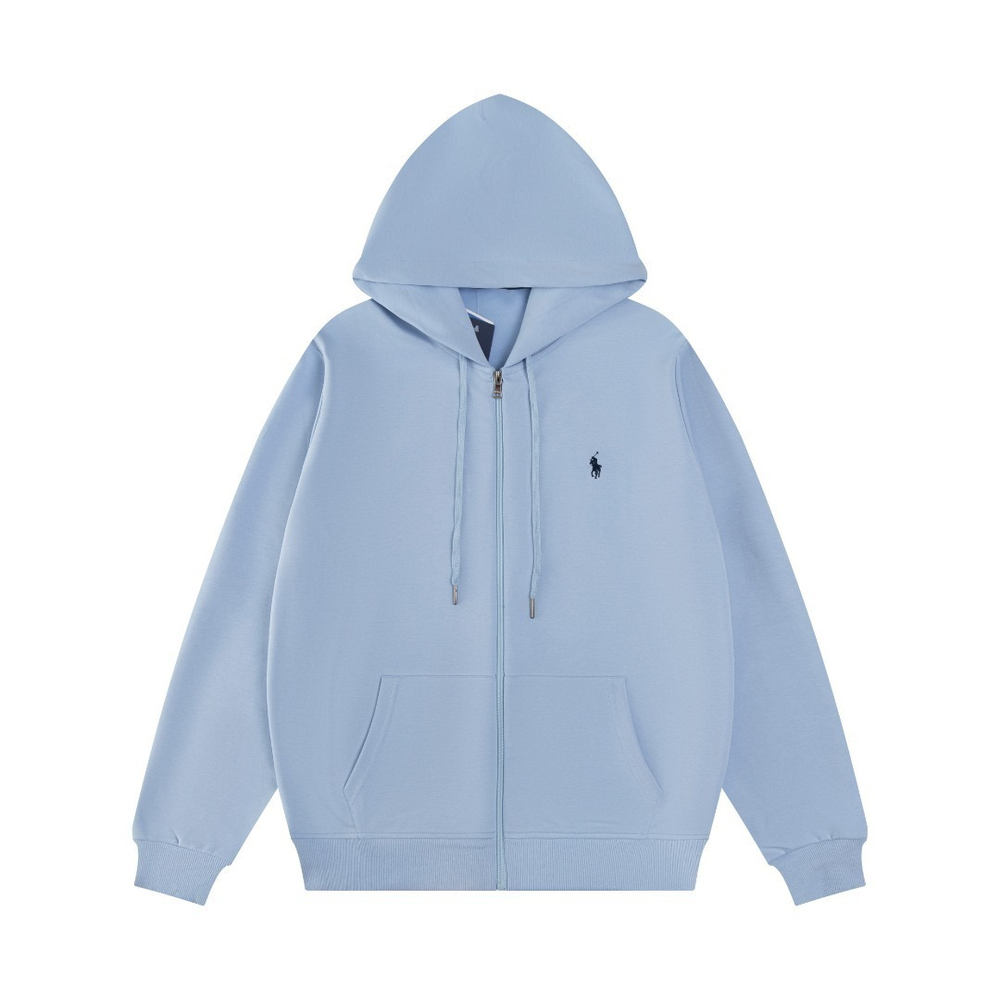 Polo Blue Zip Hoodie