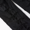 Purple Triple Ripped Black Jeans