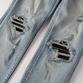 Amr Black Patch Jeans