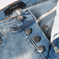 Amr Red Patch Ripped Jeans