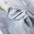 Amr Paint Splatter Blue Jeans
