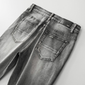 Amr Patch Ripped Grey Jeans
