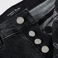 Purple Ripped Grey Black Jeans