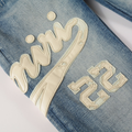 Amr White Logo Jeans