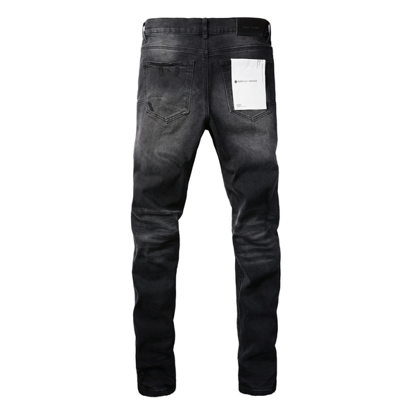 Purple Ripped Black Jeans