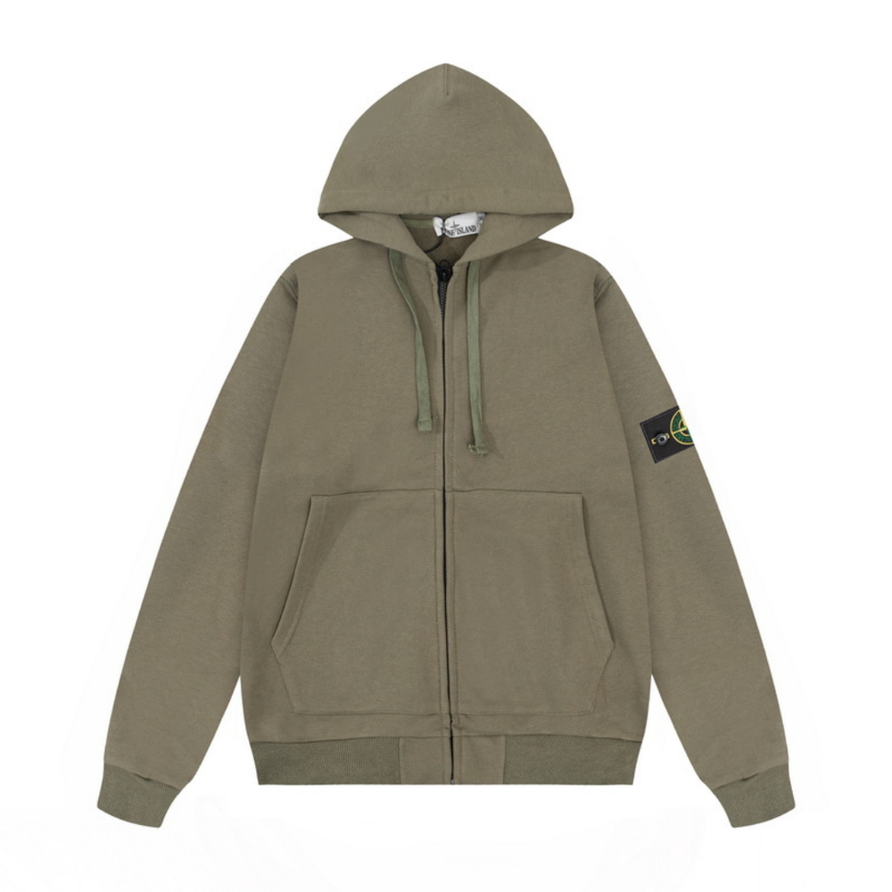 Monogram Zip Hoodie