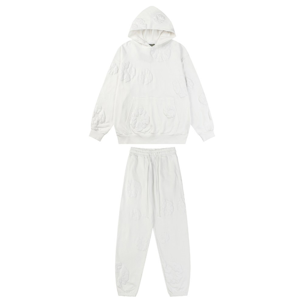 Denim Trs Full White Tracksuit