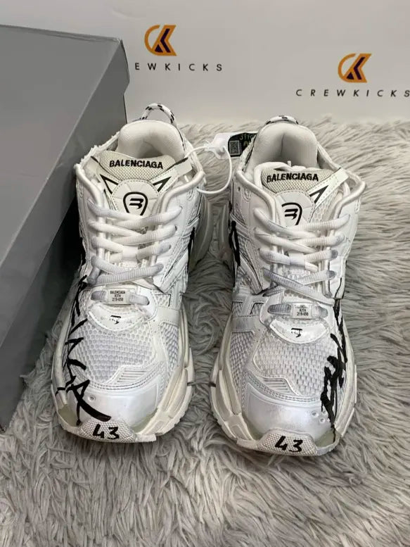 BALENCI Runner Graffiti White